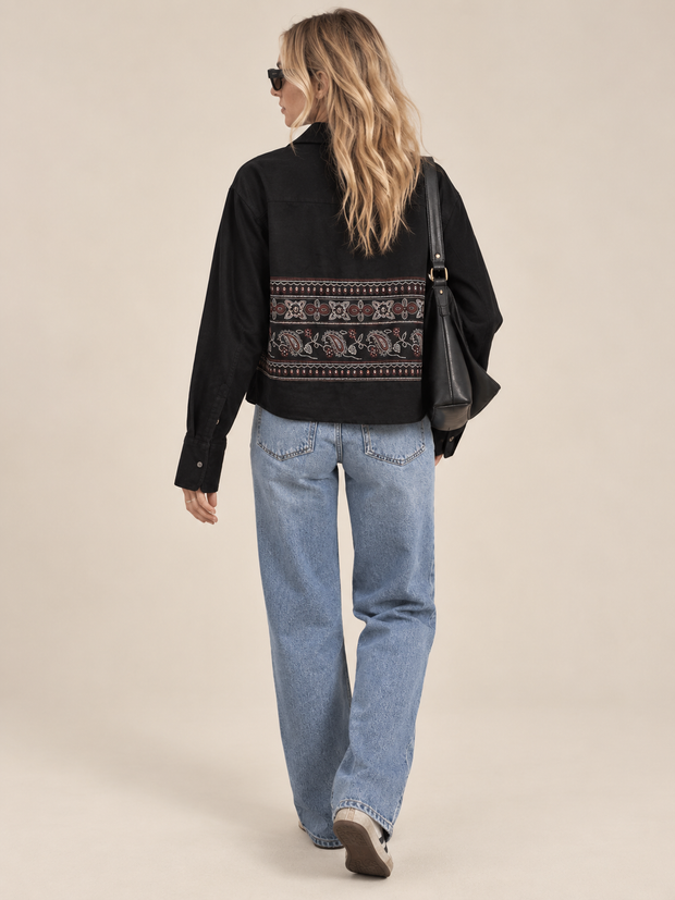 By Rita Raphael Velvet Shirt Jacket