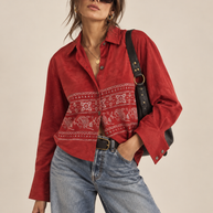 By Rita Raphael Velvet Shirt Jacket