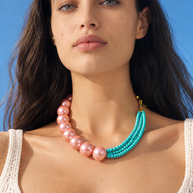 Yellow Elephant Pink Lagoon Choker