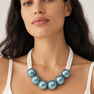 Yellow Elephant Beach Pearls Choker