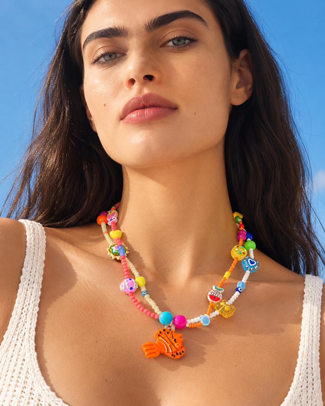 Yellow Elephant Sea Side Layered Choker