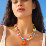 Yellow Elephant Sea Side Layered Choker
