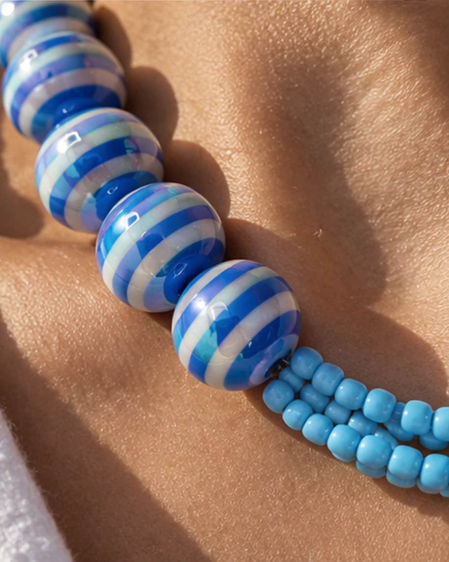 Yellow Elephant Ocean Blue Choker