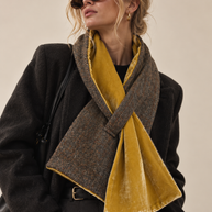 By Rita Raphael Mustard Velvet Shawl
