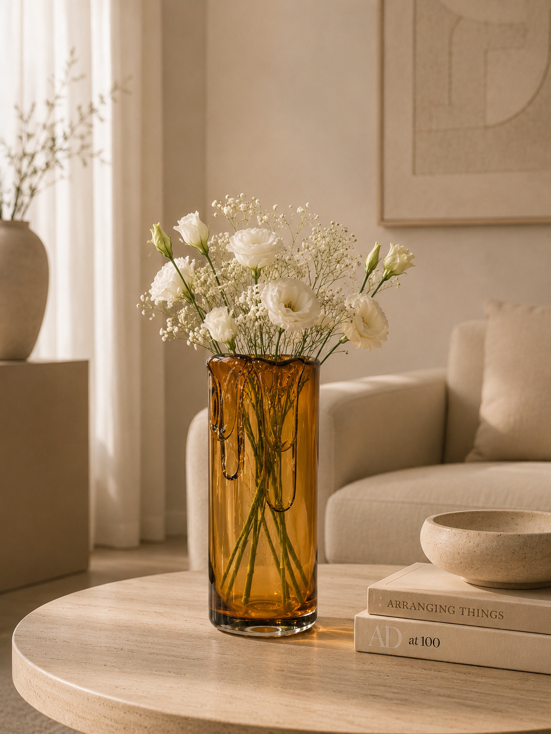 Tati deco Murano glass honey design small