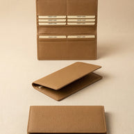 Clarea beige leather texture wallet 19x10cm