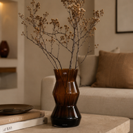 Tati deco LSA vase cognac color