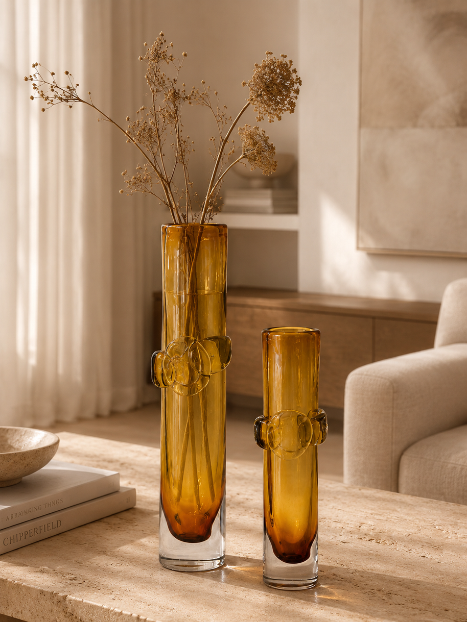 Tati deco Murano glass bamboo vase big