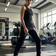 Under Armour black wide jogger