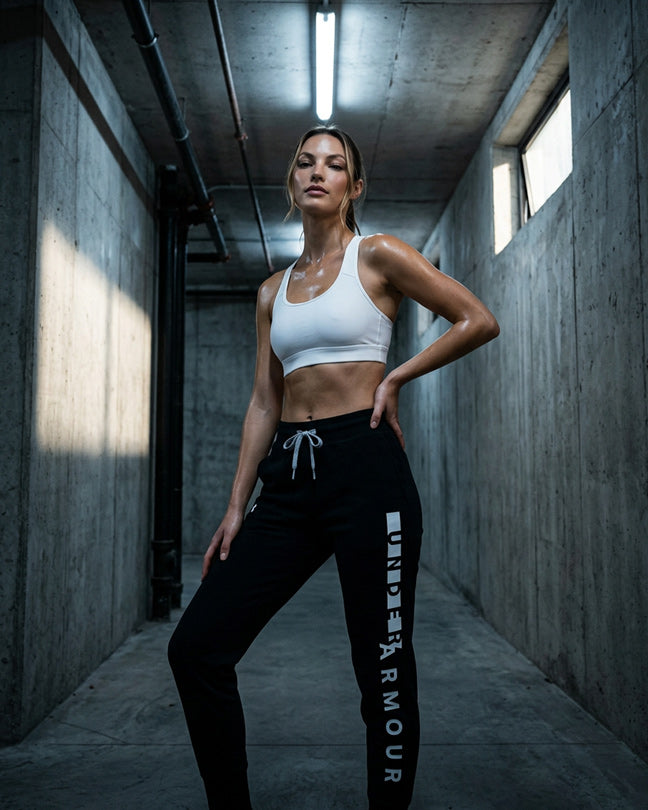 Under Armour Black and white logo jogger