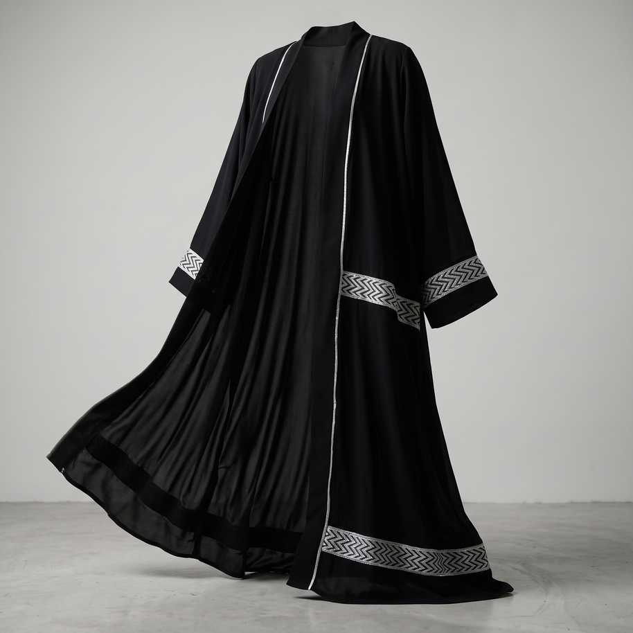 Kaafmoon Noir Luxe Abaya