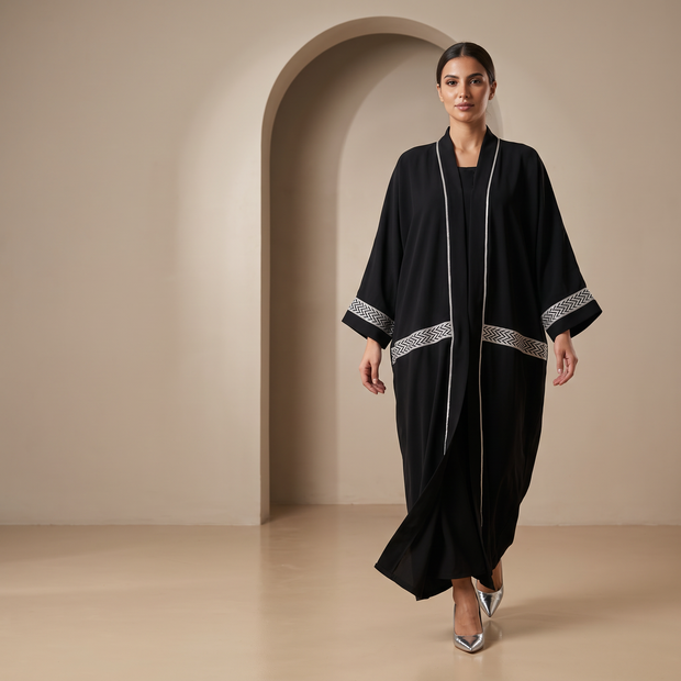 Kaafmoon Noir Luxe Abaya