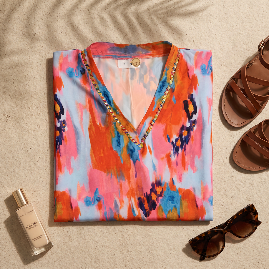 Kaafmoon Breeze Mandarin Dress