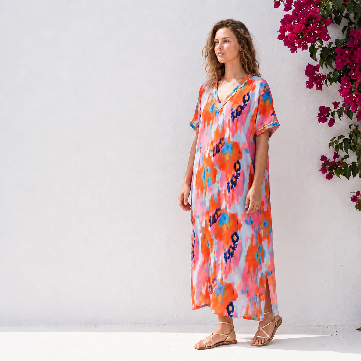 Kaafmoon Breeze Mandarin Dress