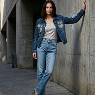 By Carmenzo Magic star jeans jacket
