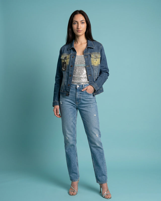 By Carmenzo Magic star jeans jacket