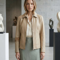 By Carmenzo Vanilla Scoop leather jacket