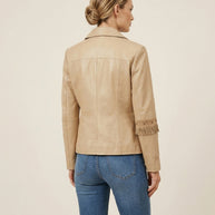 By Carmenzo Vanilla Scoop leather jacket