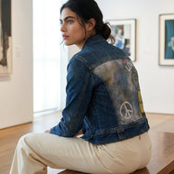 By Carmenzo peace and love jacket jeans