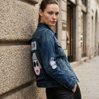 By Carmenzo love yourself denim jeans jacket