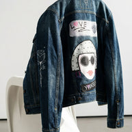 By Carmenzo love yourself denim jeans jacket