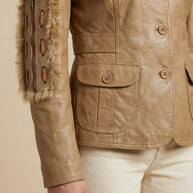 By Carmenzo caramel real lether jacket