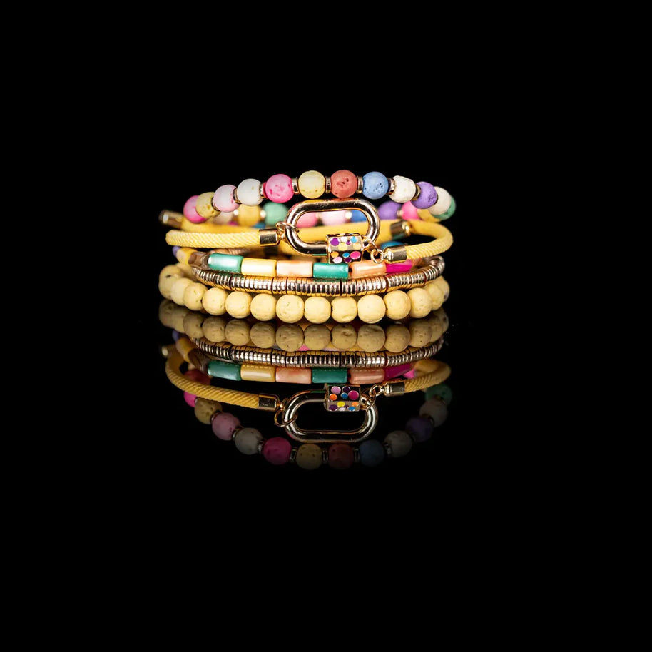 The Dark Sun Riot Colorful Bead Stack Bracelet