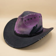 By Carmenzo Purple feather unisex hat