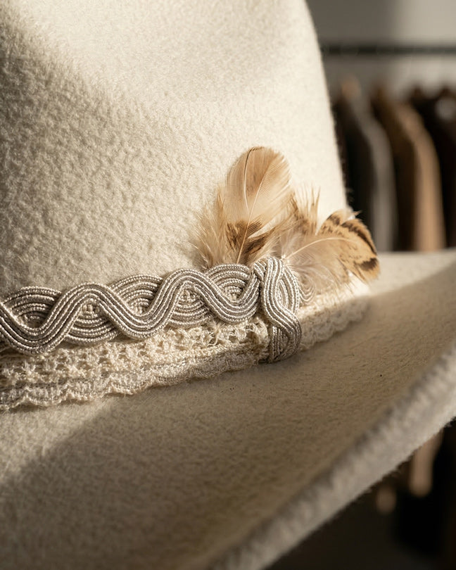 By Carmenzo white duchess hat