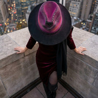 By Carmenzo wild purple dunes hat