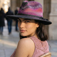 By Carmenzo wild purple dunes hat