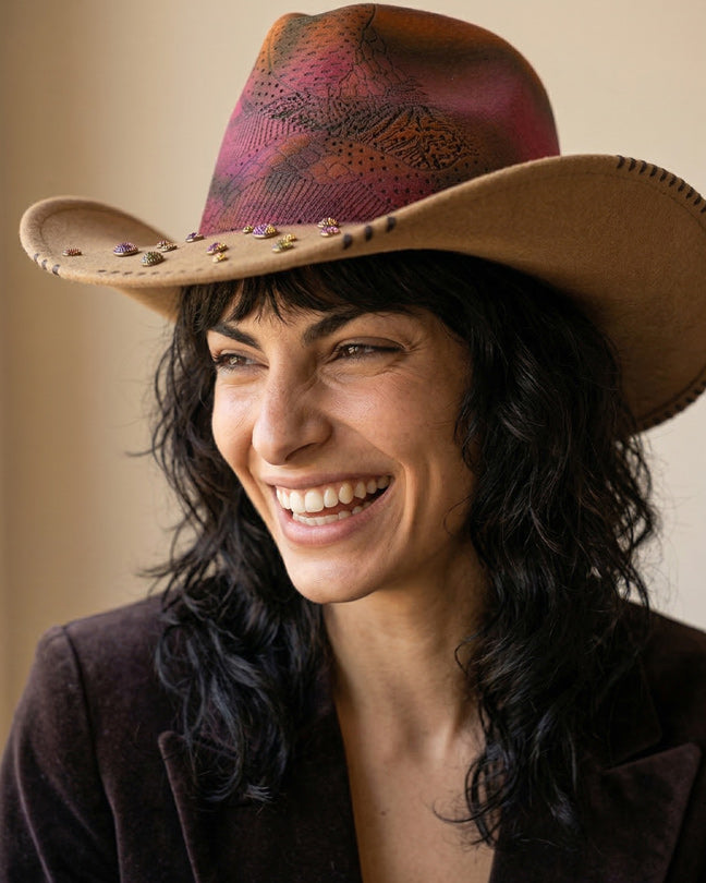 By Carmenzo wild tropical purple hat