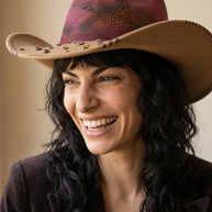 By Carmenzo wild tropical purple hat