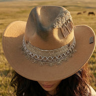 By Carmenzo Boho Dentelle hat