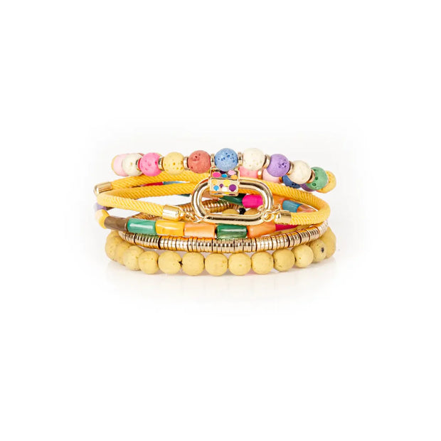 The Dark Sun Riot Colorful Bead Stack Bracelet
