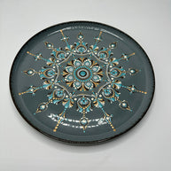 Light grey Ceramic plate for salads and snacks