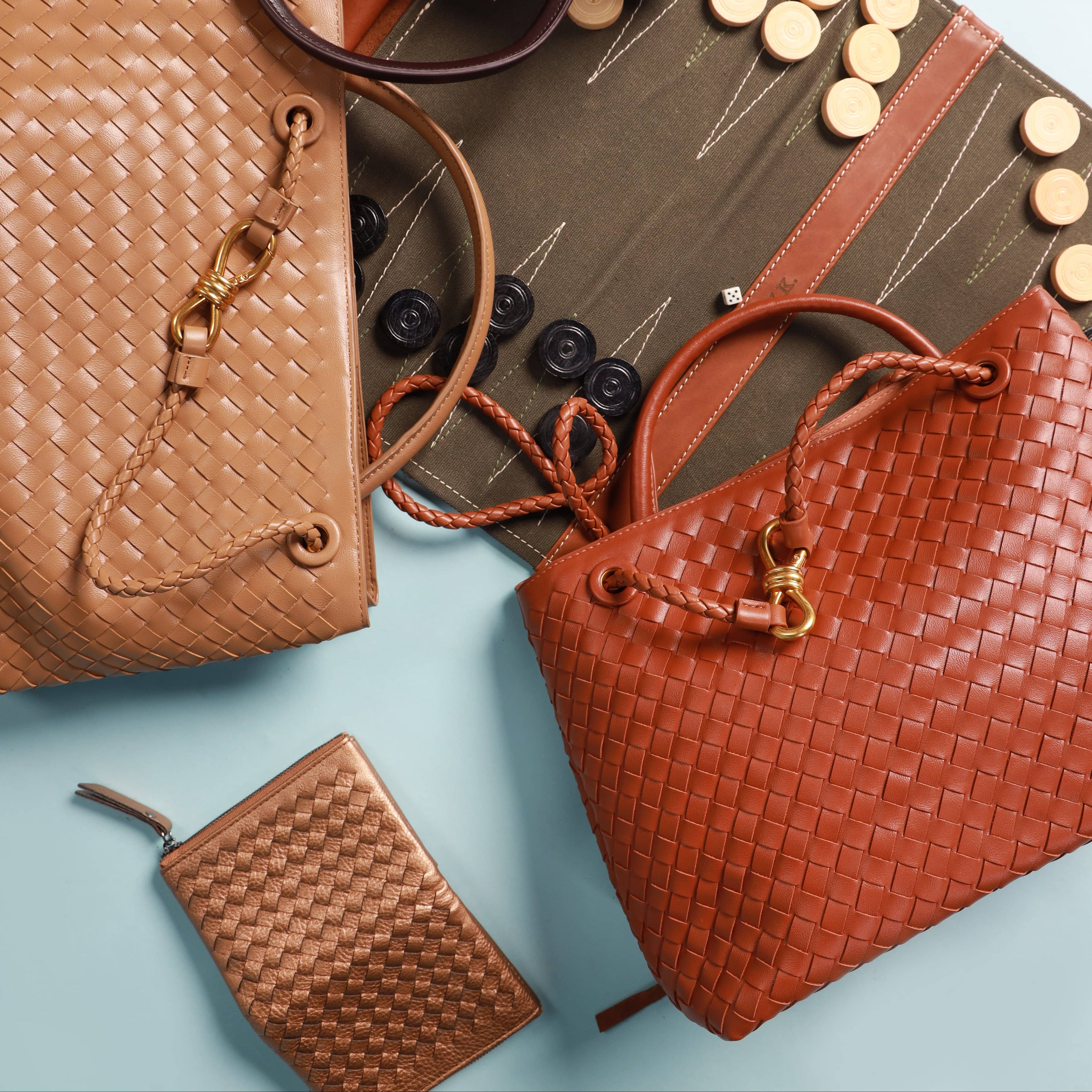 CHARMPOP Amara Amara | Woven Vegan Leather Bag | Charmpop Lebanon
