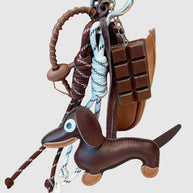 CHARMPOP Dachshund Dog with Chocolate Charm