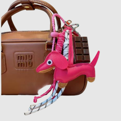 CHARMPOP Dachshund Dog with Chocolate Charm