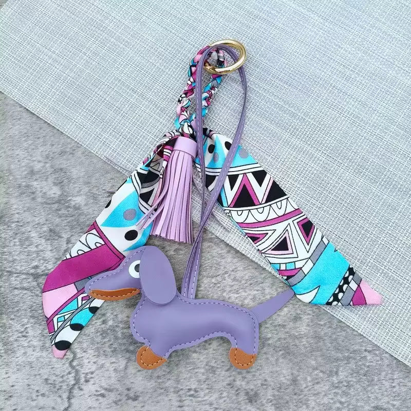 CHARMPOP Dachshund Dog with Scarf Charm
