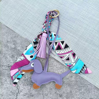 CHARMPOP Dachshund Dog with Scarf Charm