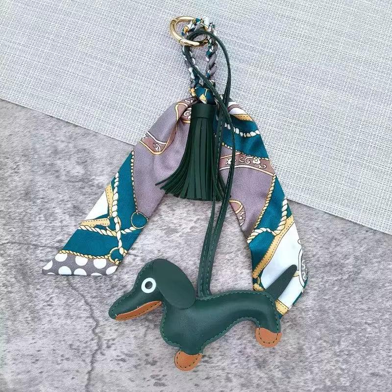 CHARMPOP Dachshund Dog with Scarf Charm