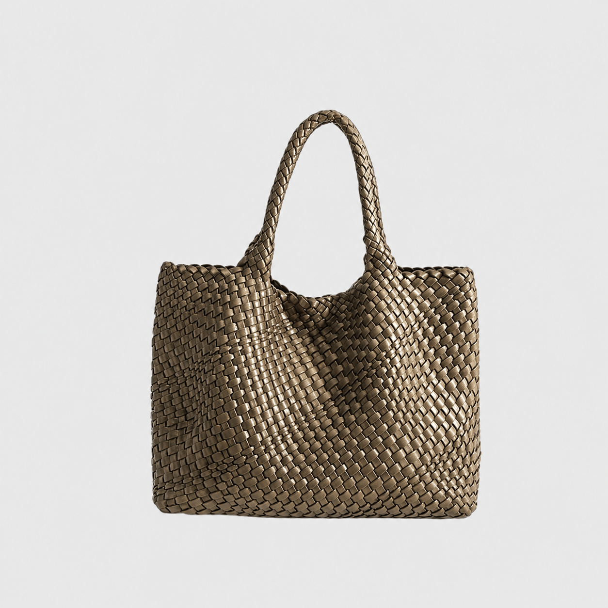 CHARMPOP Naomi Naomi | Woven Vegan Leather Tote Bag | Charmpop Lebanon