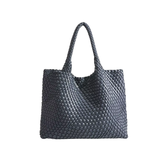 CHARMPOP Naomi Naomi | Woven Vegan Leather Tote Bag | Charmpop Lebanon
