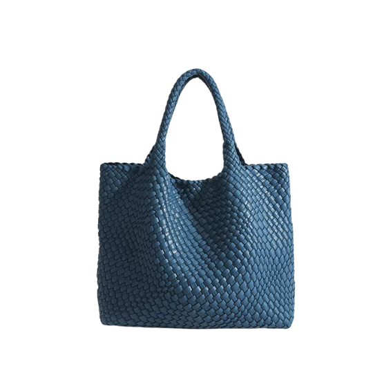 CHARMPOP Naomi Naomi | Woven Vegan Leather Tote Bag | Charmpop Lebanon