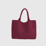 CHARMPOP Naomi Naomi | Woven Vegan Leather Tote Bag | Charmpop Lebanon