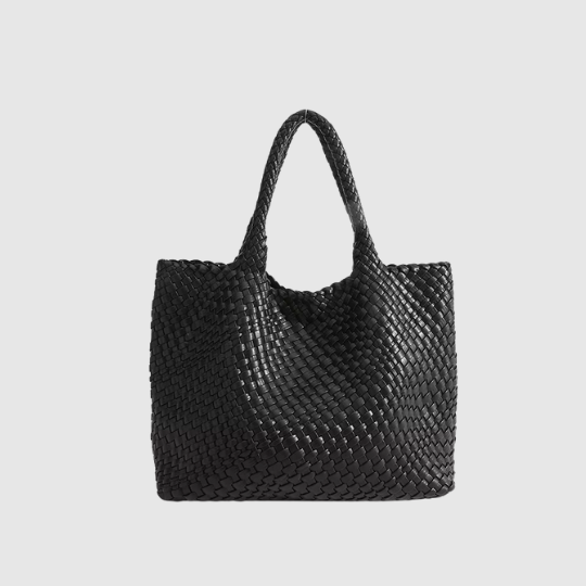 CHARMPOP Naomi Naomi | Woven Vegan Leather Tote Bag | Charmpop Lebanon