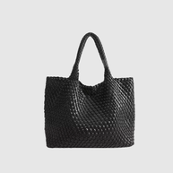 CHARMPOP Naomi Naomi | Woven Vegan Leather Tote Bag | Charmpop Lebanon