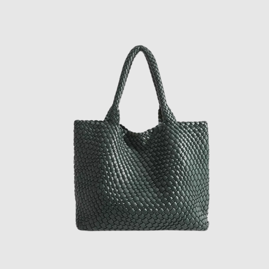 CHARMPOP Naomi Naomi | Woven Vegan Leather Tote Bag | Charmpop Lebanon