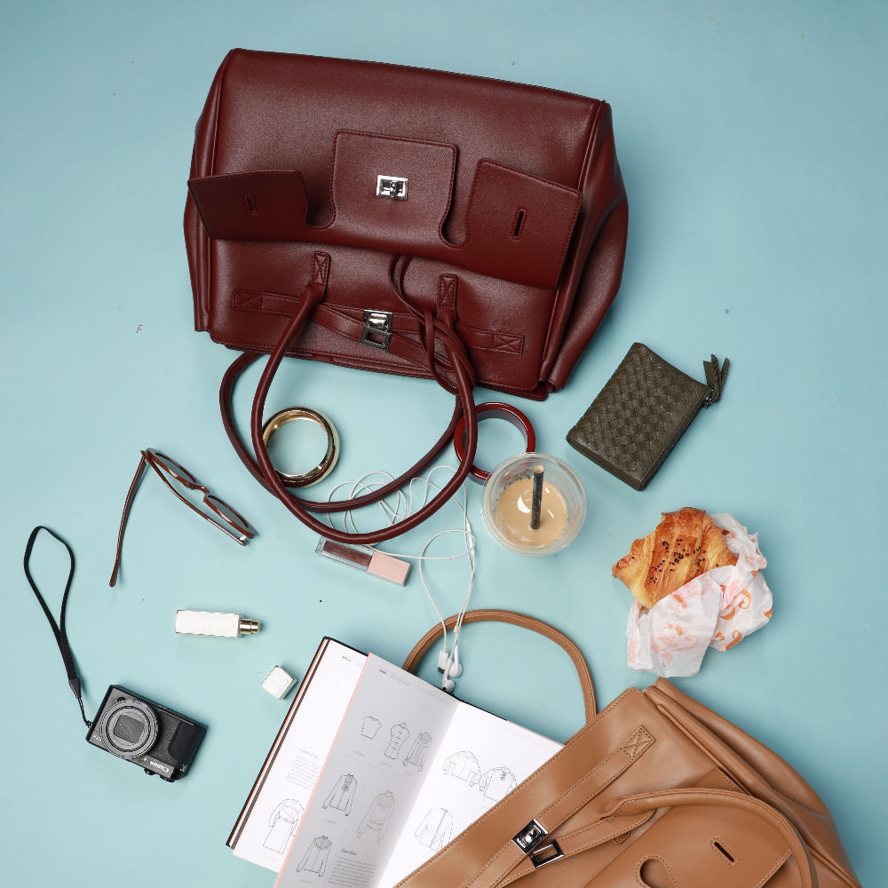 CHARMPOP Nouvo Carryall Nouvo Carryall | Large Structured Vegan Leather Bag | Charmpop Lebanon